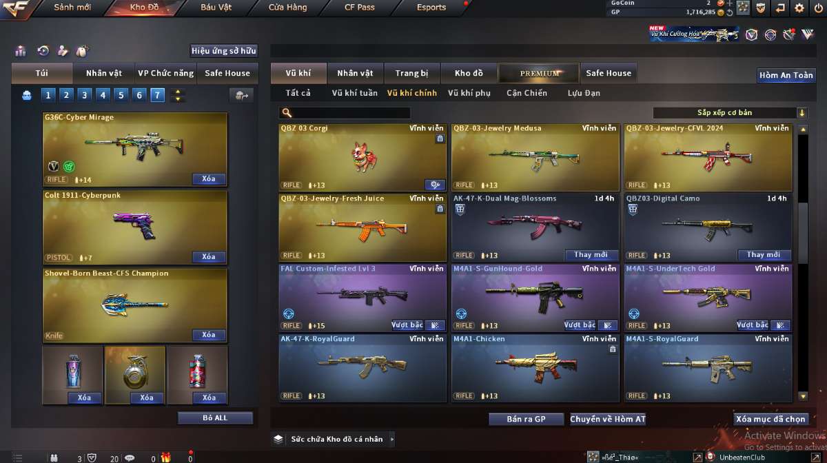 shop acc cf uy tin gia re